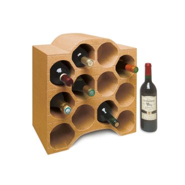 Botellero (paquete de 1) - Botellero de plástico apilable para 3 botellas  de vino u otras bebidas - Botellero moderno para hasta 3 botellas en total  - Transparente TUNC Sencillez