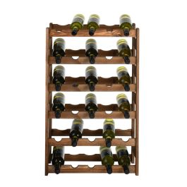 Botellero para vinos SIMPLEX, teñido marrón,módulo 4